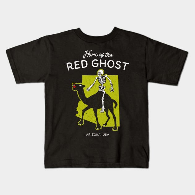 Home of the Red Ghost - Arizona, USA Cryptid Kids T-Shirt by Strangeology